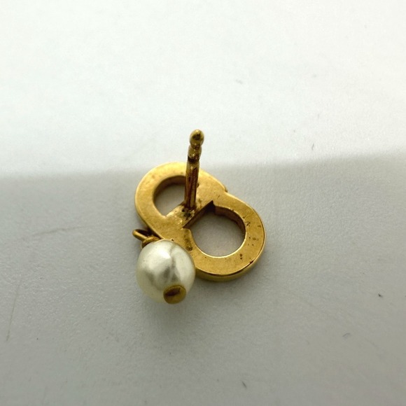 DIOR Gold Pearl Earrings - Picture 12 of 14